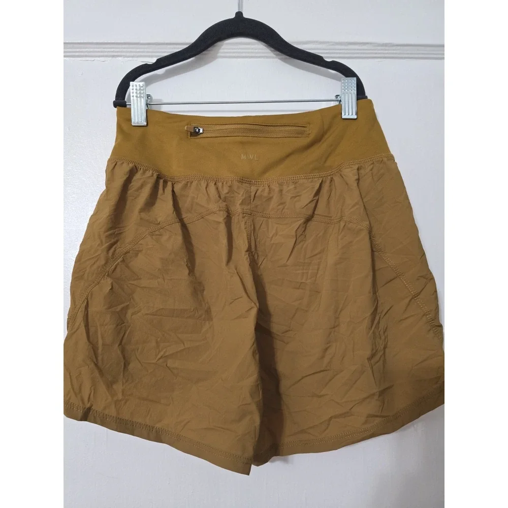 Madewell Women's Lined Running Active‎ Shorts Mustard Brown New XS